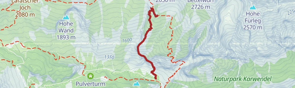 Route map: Absamer Klettersteig